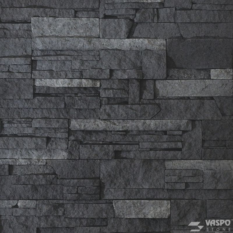 Obklad kámen lámaný tmavě šedý VASPO